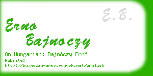 erno bajnoczy business card
